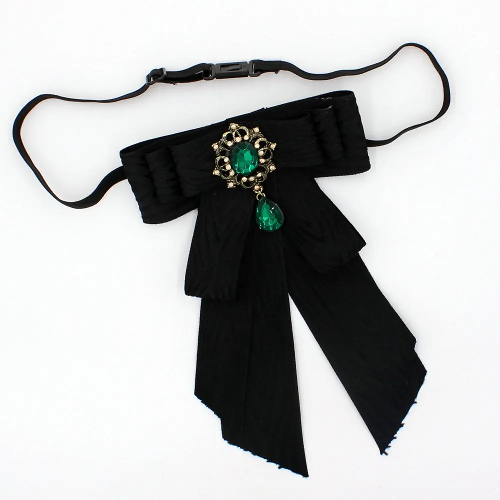 Handmade Bow Tie Элегантный мужской женский шейный воротник, галстук-платок, опрятный Стразы, сплав, кристалл, галстук, Униформа, эластичная лента, галстук-бабочка - Цвет: Handmade Bow Tie