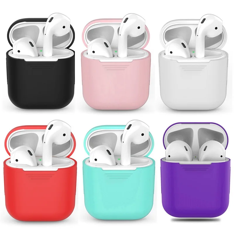 Силиконовый чехол для беспроводных наушников Air pods, аксессуары для телефона Apple AirPods, зарядная коробка