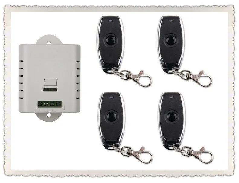 AC85V 110V 120V 220V 250V 1CH Wireless переключатель системы дистанционного управления 1pcs Receiver + 4pcs one-button metal Remote 315mhz/433mhz