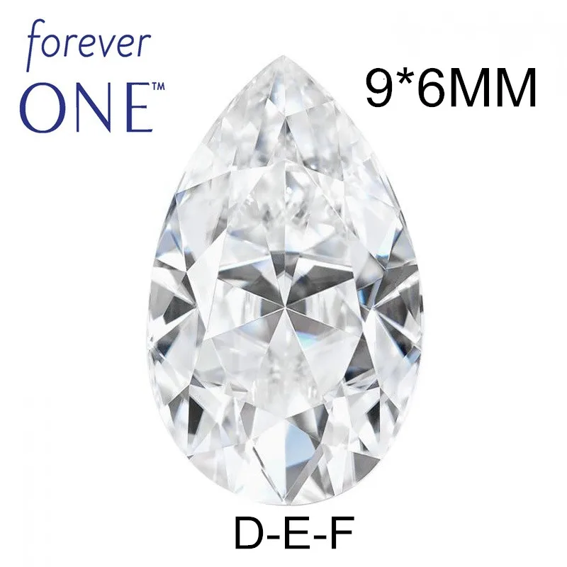 1.5CT Карат Эффект Груша Cut VS D E F цвет Сертифицированный Charles Colvard Forever One Loose Moissanite