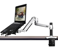 xsj8012ct aluminum alloy desktop mount dual use 17 27 inch monitor support 17 inch laptop holder mechanical spring arm notebook