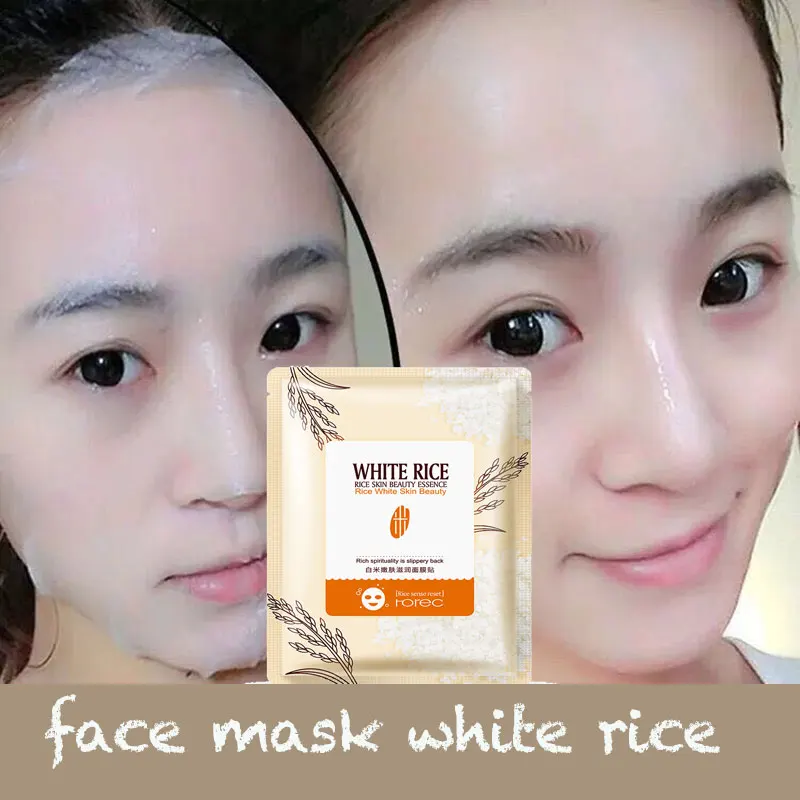 Лист для лица white RICE маска Корейская ухода за кожей тушь увлажняющая