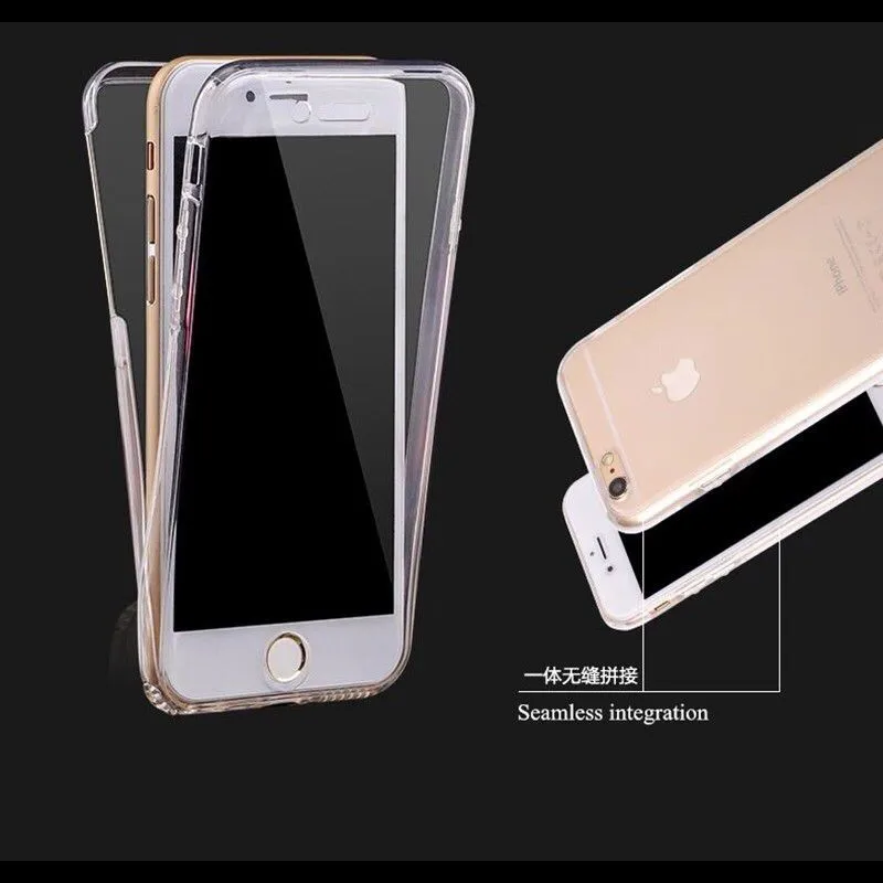 For iPhone XS MAX XR X Case Double Sides TPU Ultrathin Transparent Silicone Soft 7 8 6 6s Plus 5 5s SE Cover |