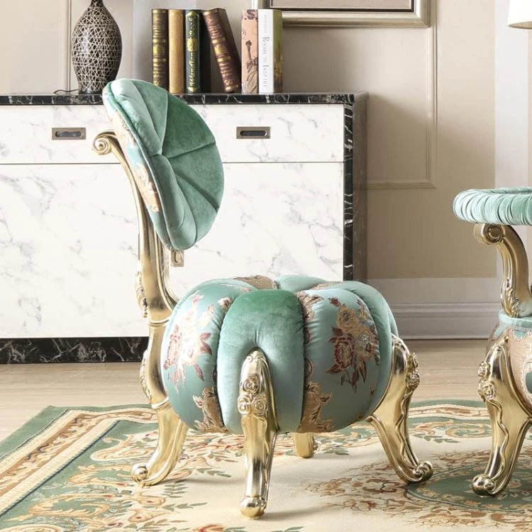 Античная Европейский Стиль отдыха диван одной ткани стул кофе тыквы спальня