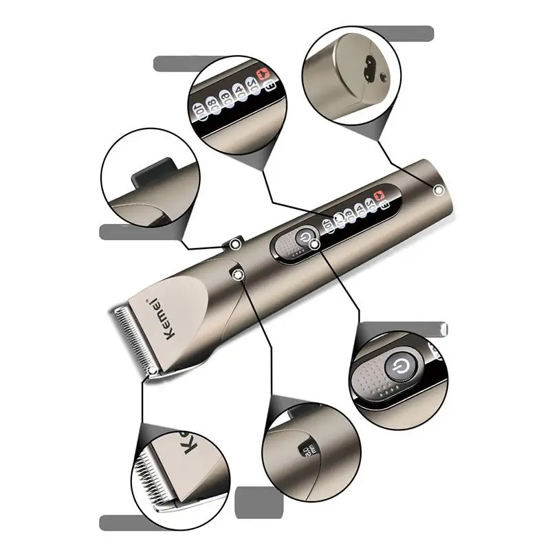 Kemei km 1627 перезаряжаемый Электрический триммеры для волос новый стиль