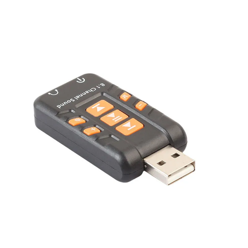 Звуковая карта USB 8 1 канала виртуальный аудио адаптер усилительный корпус белые и
