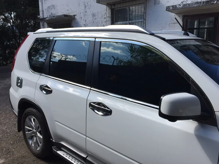 

Stainless steel Exterior Window Sill Lid Trims for nissan x-trail 2008 2009 2010 2011 2012 2013