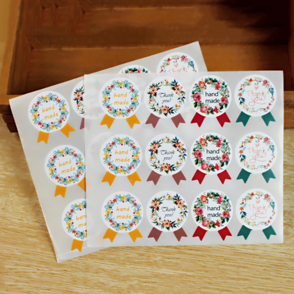 60 шт./5 листов наклейки ручной работы в винтажном стиле|hand made|hand labellershand stickers |