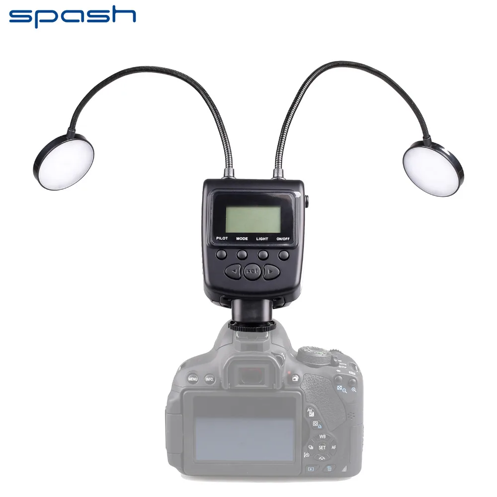 Светодиодная вспышка spash ML 2D металлический шланг регулируемая для камеры Canon Nikon
