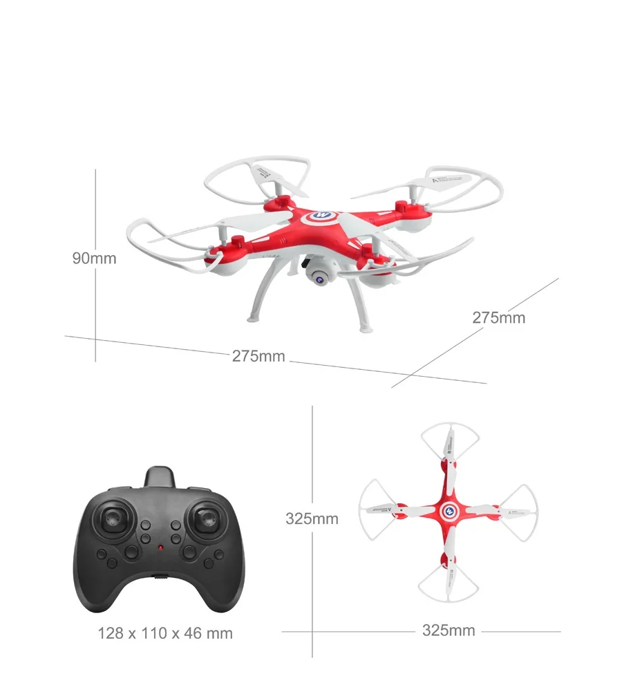Радиоуправляемый вертолет складной Дрон WIFI FPV с ESC камерой HD1080p дистанционное