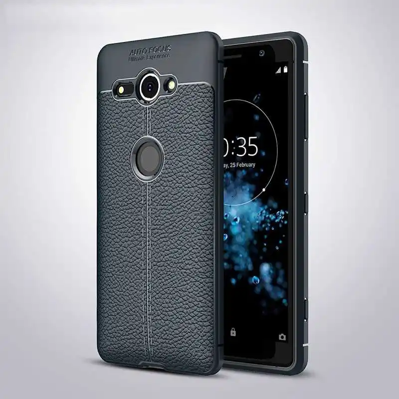 Противоударный мягкий чехол Mokoemi с рисунком личи 5," для sony Xperia XZ2 Compact чехол для sony Xperia XZ2 Compact чехол для телефона - Цвет: Blue