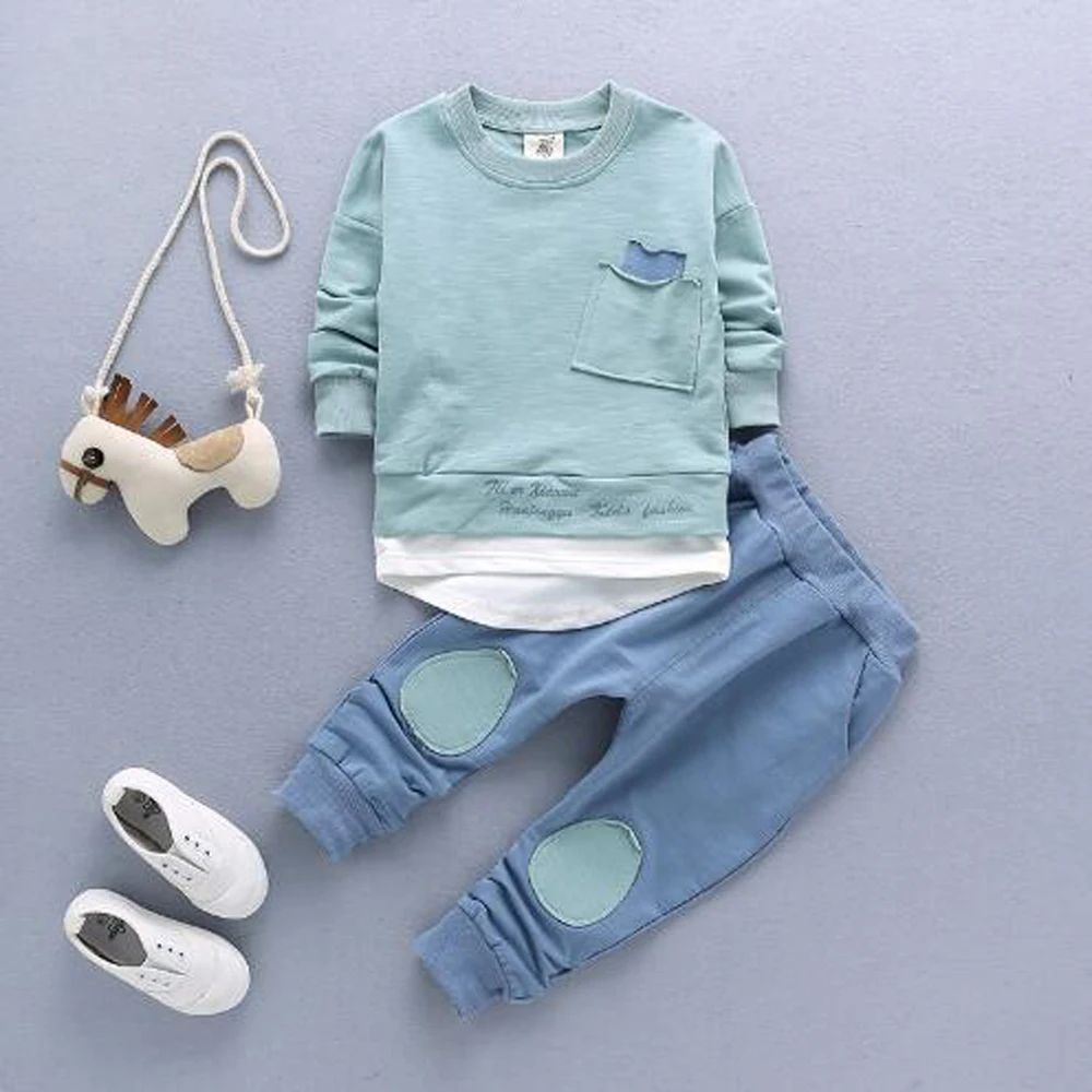 

2PC Toddler Baby Boys Clothes Outfit Infant Boy Kids Shirt Tops+Pants Casual Clothing Kids Clothing For 12 Months-6Years