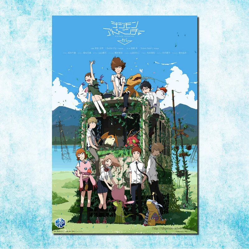 Digimon Приключения Tri аниме шелк Холст печати плакатов 13x20 24x36 inch yagamitaichi Agumon картинки