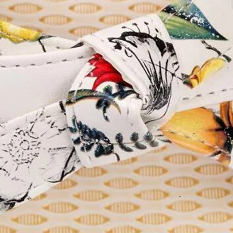 Женские повседневные сандалии-гладиаторы на танкетке с принтом летние стильные