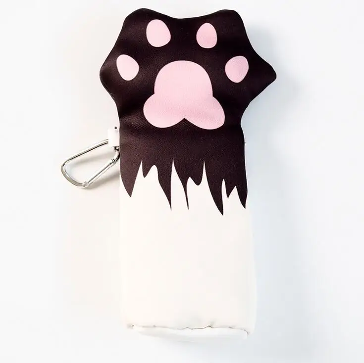 Креативная холщовая вместительная сумка для карандашей с большой кошачьей лапой