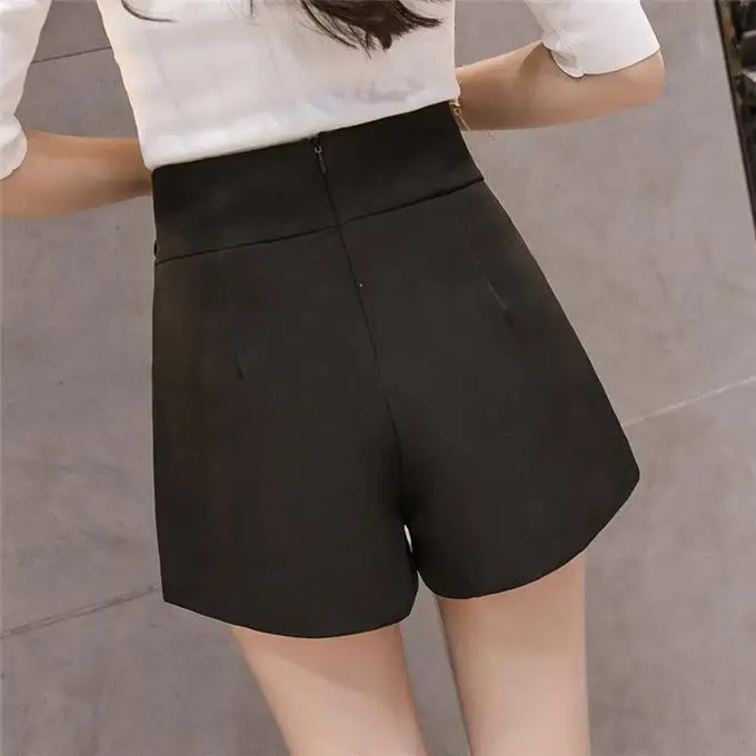 Шорты женские с высокой талией и широкими штанинами модные пикантные Короткие