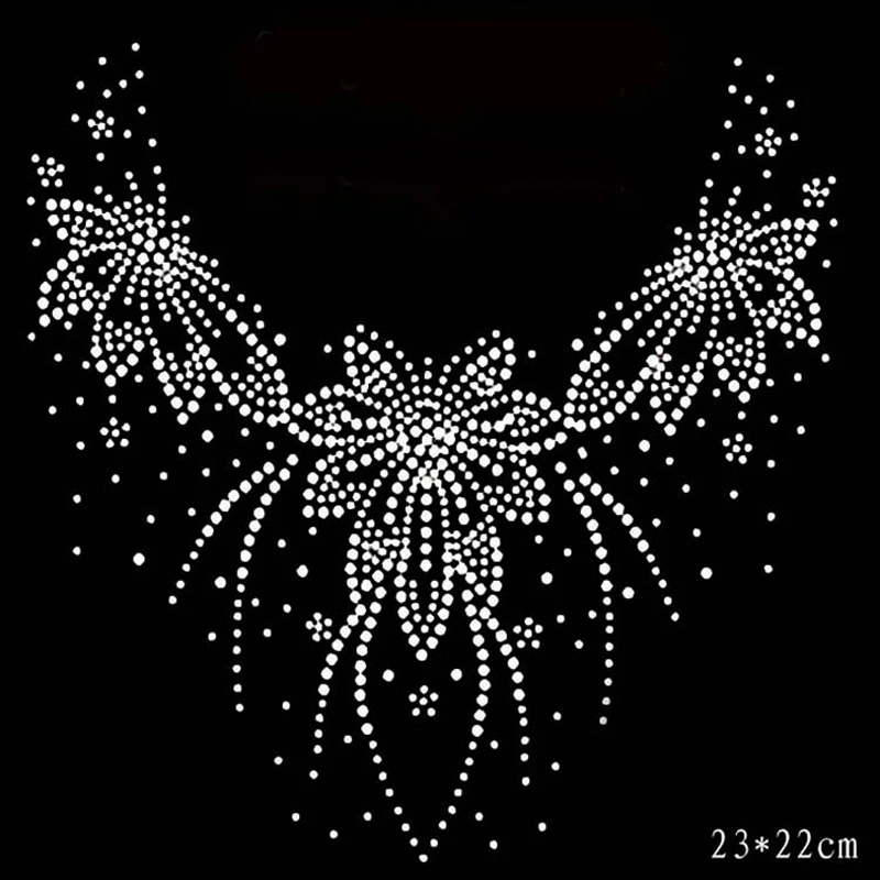 Фиолетовый узор из страз утюжок для перекачки тепла накладки одежды женщин