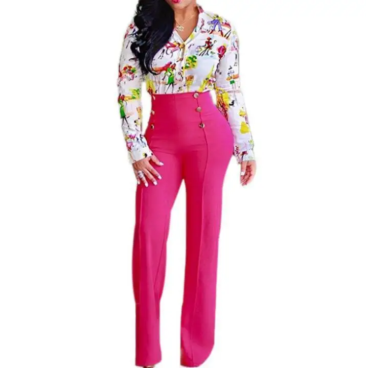 

High Waist Flare Pants Plus Size Women Trousers Female Office Lady Casual Wide Leg Pants Stretch Long Pant