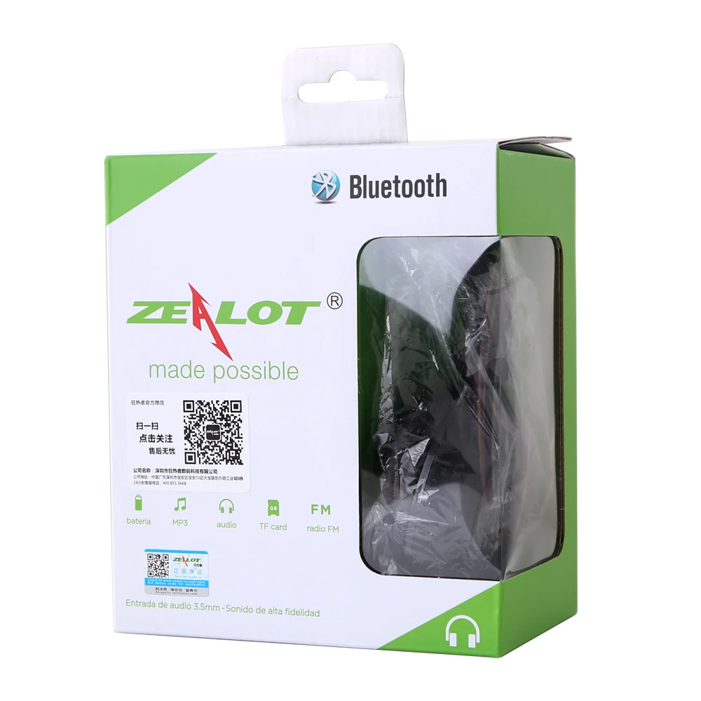 ZEALOT B570 HiFi стерео bluetooth наушники со светодиодным дисплеем беспроводная гарнитура