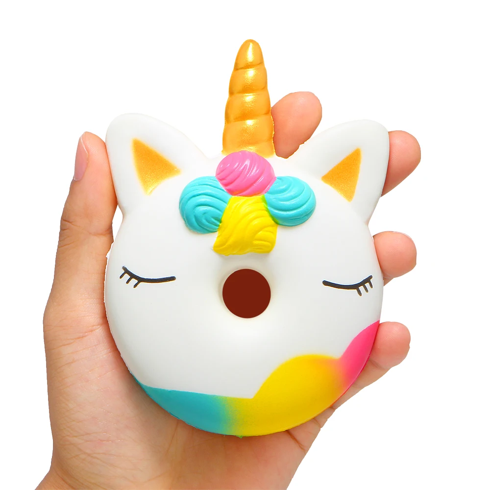 Jumbo Unicorn Donut Squishy Cake Bread Squishies Cream Scented Slow Rising Squeeze Toy Original Package | Мобильные телефоны и