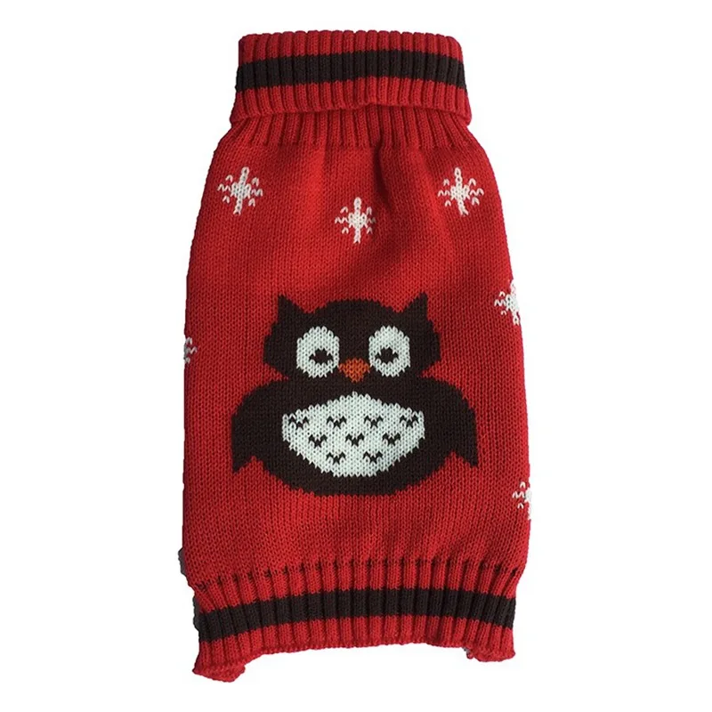 2017 Милая теплая осенне-зимняя сова животное на Хэллоуин собака свитер одежда для