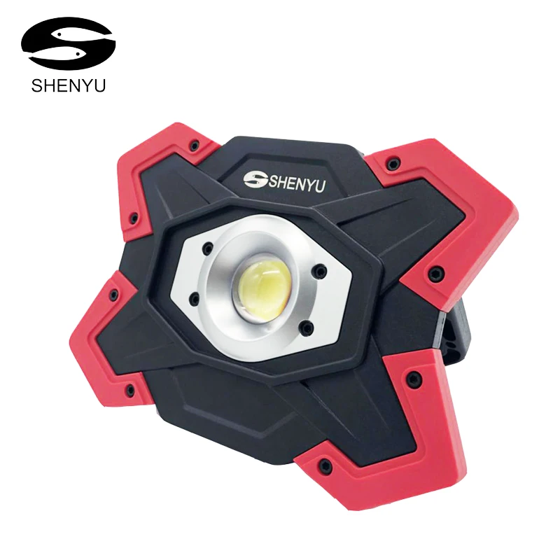 

SHENYU LED Camping Lantern Tent Flashlight 10w 12v USB Rechargeable Power Bank Searchlight 18650 Battery Spotlight Portable Lamp