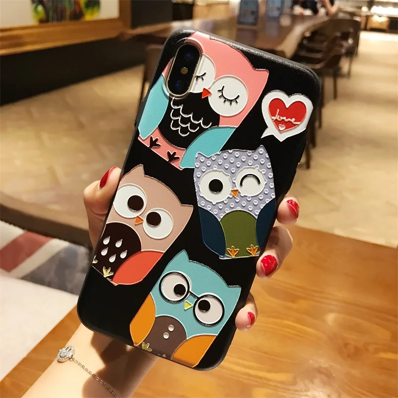 mty4ge 3D рельеф Винни Пятачок Чехол для телефона для iPhone 7 8 Plus X 10 прекрасный рельеф Чехлы для iPhone 6/6 S Plus 5 5S SE XS Max XR TPU крышка - Цвет: mty4ge