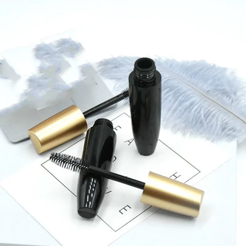 10ml Empty Mascara Tubes Plastic Eyelashes Growth Liquid Packing Bottle Black Tube Gold Cap Cosmetics Packaging Container | Красота и