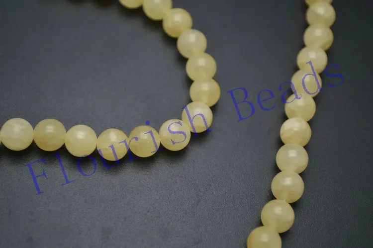 4 мм ~ 12 натуральный желтый медовый Нефритовый камень круглые бусины DIY материалы