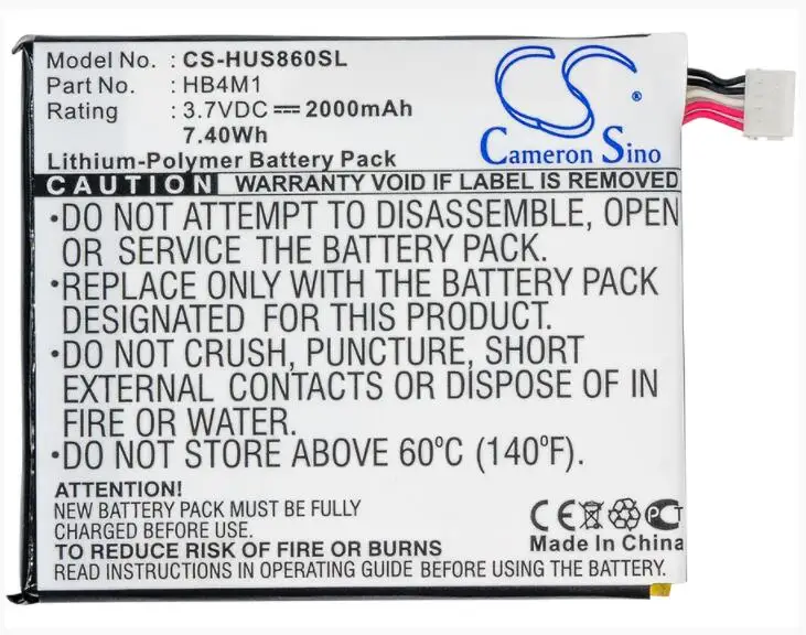 

Cameron Sino 2000mAh battery for HUAWEI S8600 HB4M1 Mobile, SmartPhone Battery