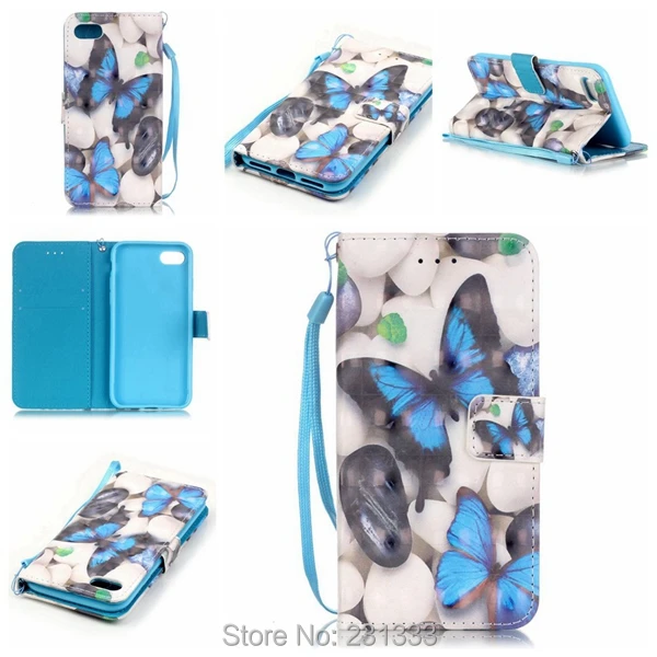 Чехол-Кошелек с 3D рисунком из мультфильма кожаный чехол для Iphone 6 PLUS 6S 7 I7 SE 5S Ipod Touch