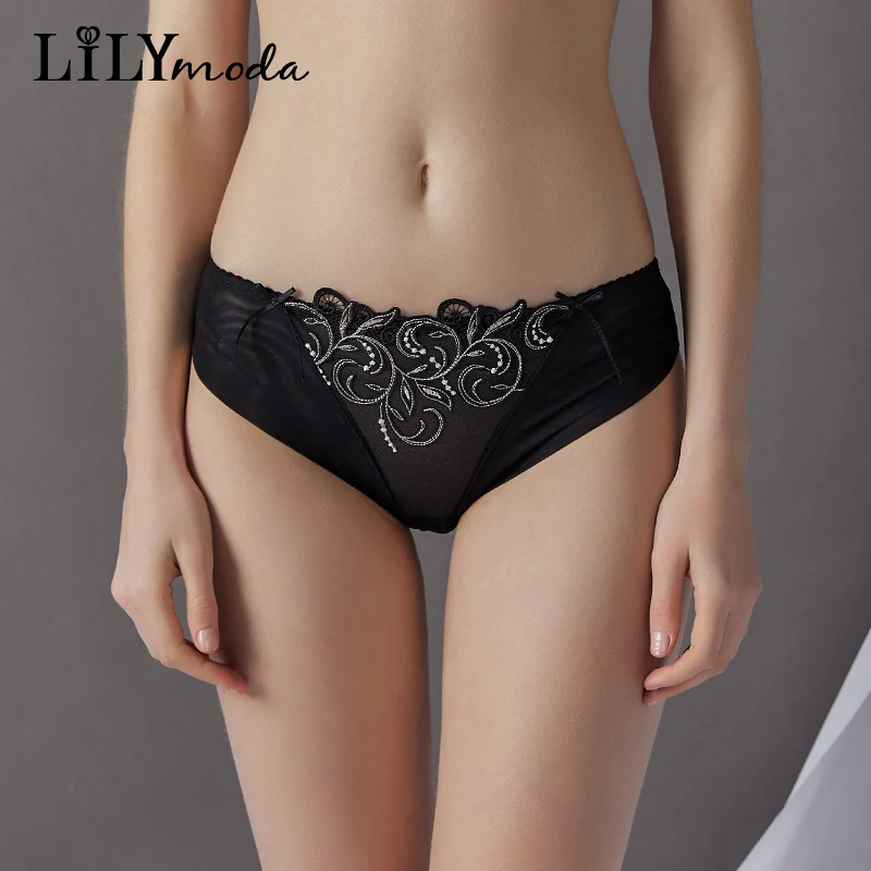 Нижнее белье Lilymoda женское прозрачные Бесшовные дышащие трусы со средней