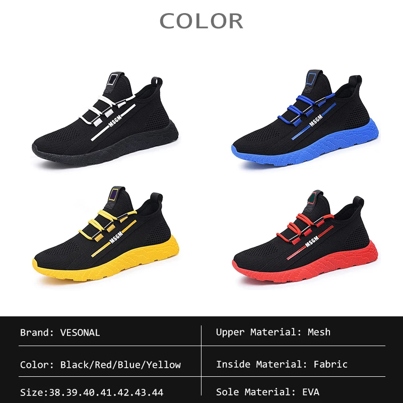 Марка vesonal/Новинка года; сетчатые мужские туфли Flyknit; Повседневные Легкие дышащие удобные мужские кроссовки для прогулок; теннисная обувь