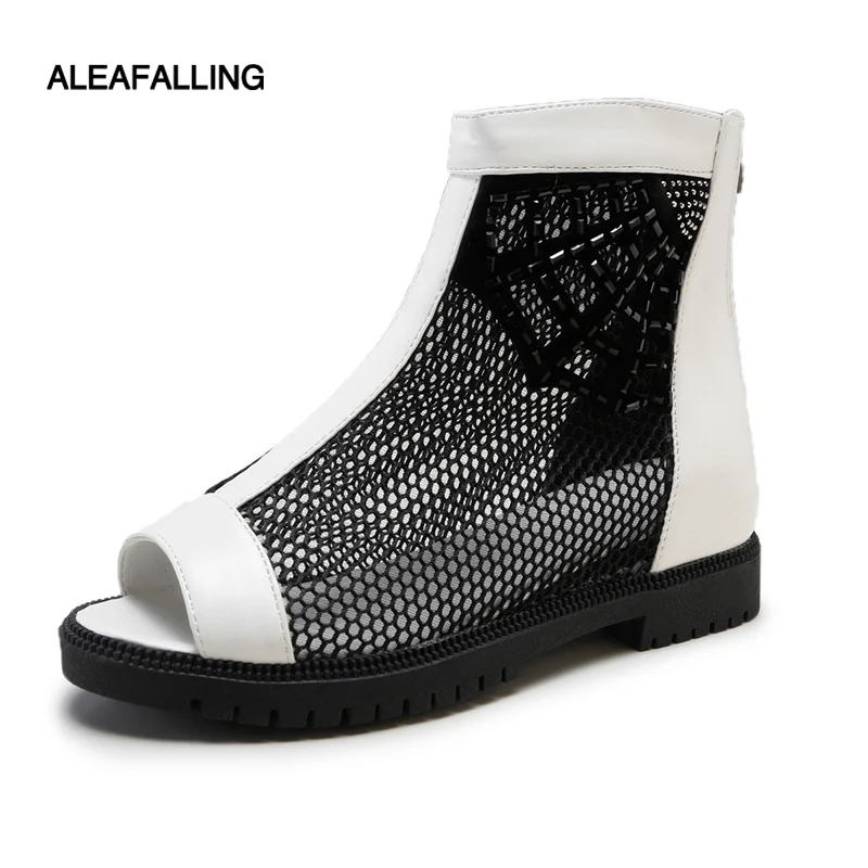 Сапоги Aleafalling женские на молнии прозрачные платформе из искусственной кожи