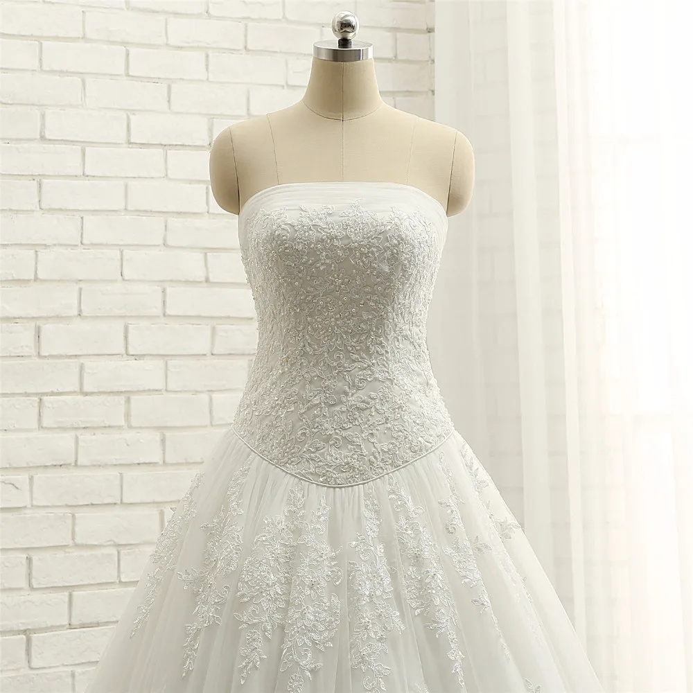 2018 Новое поступление свадебных платьев Robe de Mariee A Line свадебное платье без