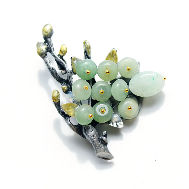 Brooch Morkopela натуральный камень цветок брошь, ювелирные изделия, большие броши, металлические булавки для банкета, одежды и броши, зажим для шарфа - Окраска металла: Brooch