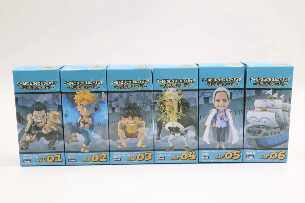 Аниме One Piece WCF Luffy Marco Tsuru Bartholemew Kuma морские ПВХ экшн Фигурки Коллекционная модель