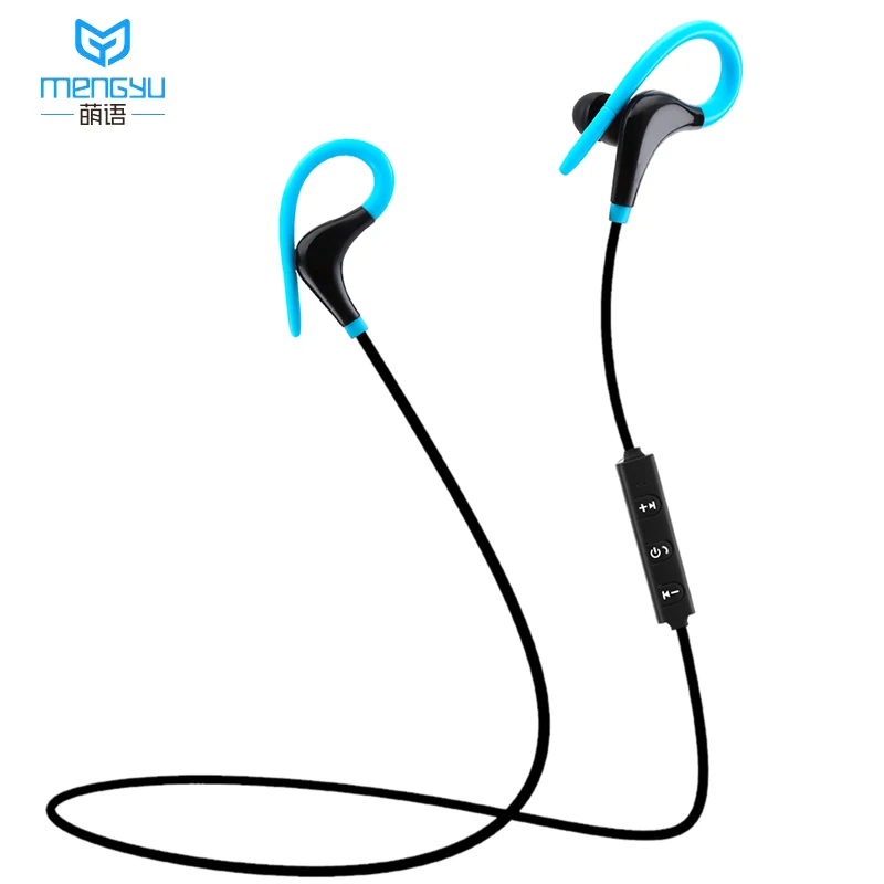 Беспроводной bluetooth наушники Ушные крючки Bluetooth наушники 4.0 Беспроводной Спорт Бег стерео наушники-вкладыши Наушники с микрофоном Наушники для IPhone Sumsang Xiaomi - Цвет: Blue