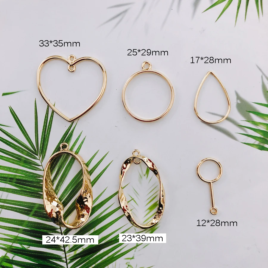 4 шт./lotalloyrounloveovalk goldpendantEarring аксессуары из нержавеющей стали ювелирные изделия diy ювелирные изделия findingsOther