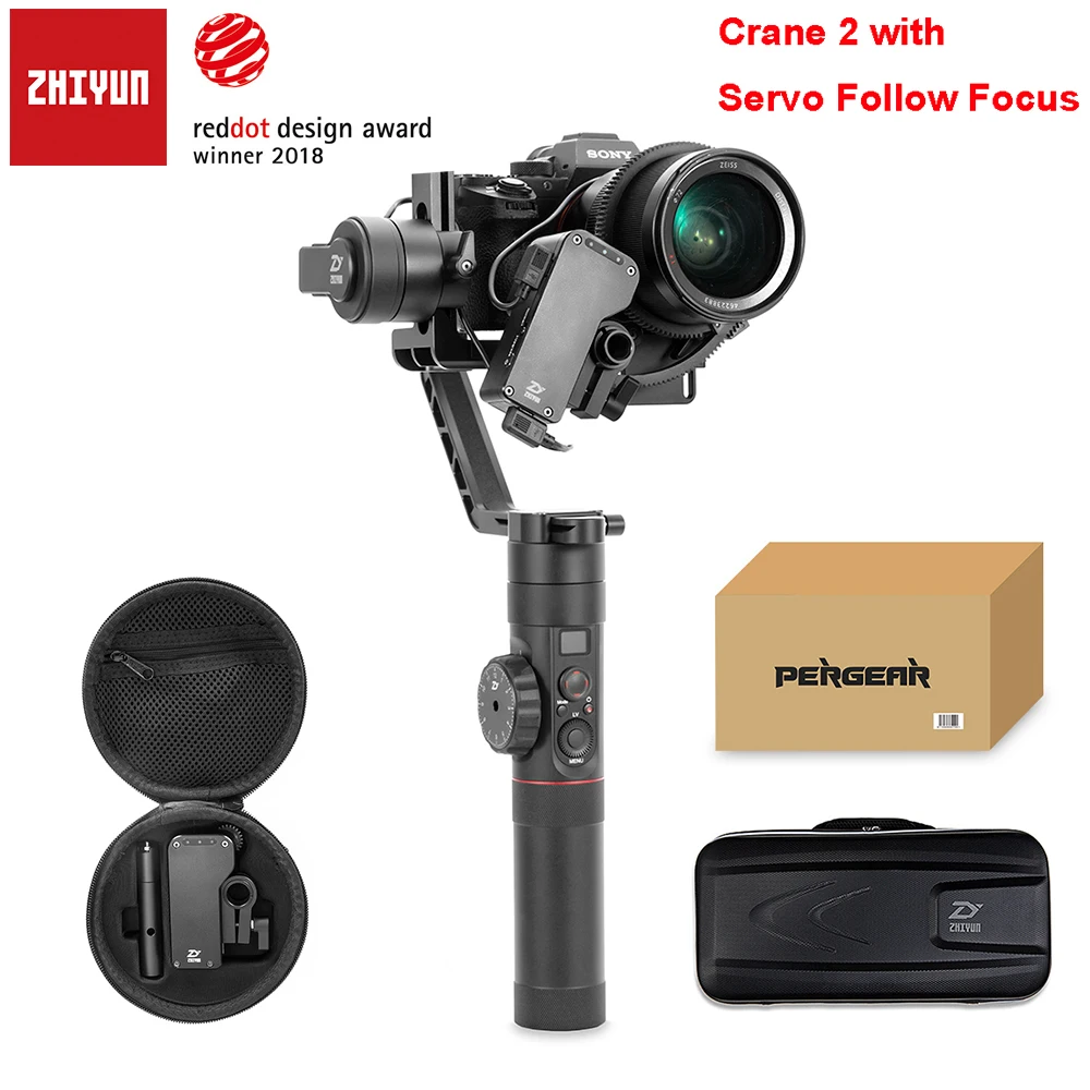 Стабилизатор камеры Zhiyun Crane 2 с 3 Осями и сервофокусом для всех моделей