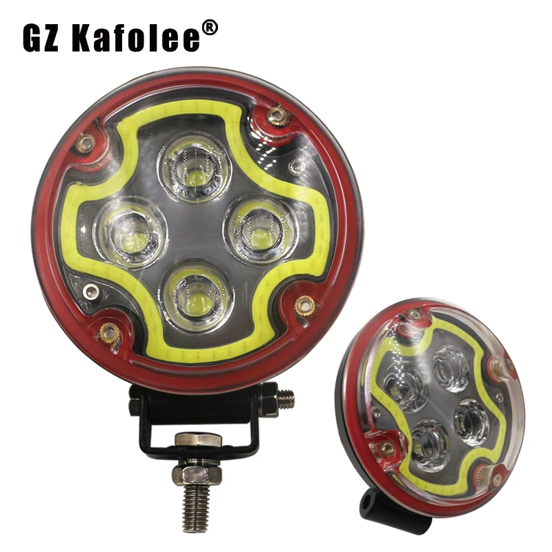 Gzkafolee LED бар offroad свет работы 4 &quot12 Вт Туман света от дороги огни Лодка ходовые 12 В 24