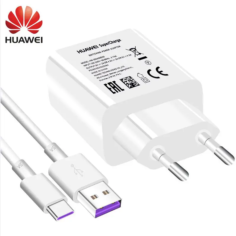 Зарядное устройство Huawei с разъемом Type-C для P10-20 Pro Lite/Honor 10 Pro/V10/Mate 10/9 Lite поддержка