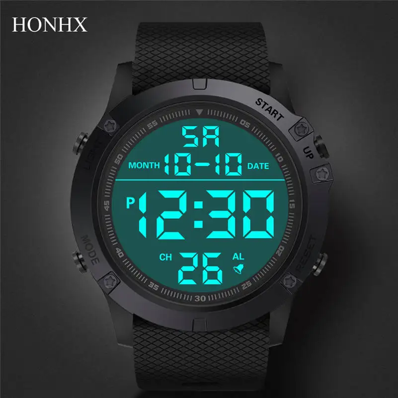 Relogio Masculino бренд honhx роскошный светодиодный водостойкий цифровой часы для спорта на открытом воздухе цифровые электронные наручные часы 661S4