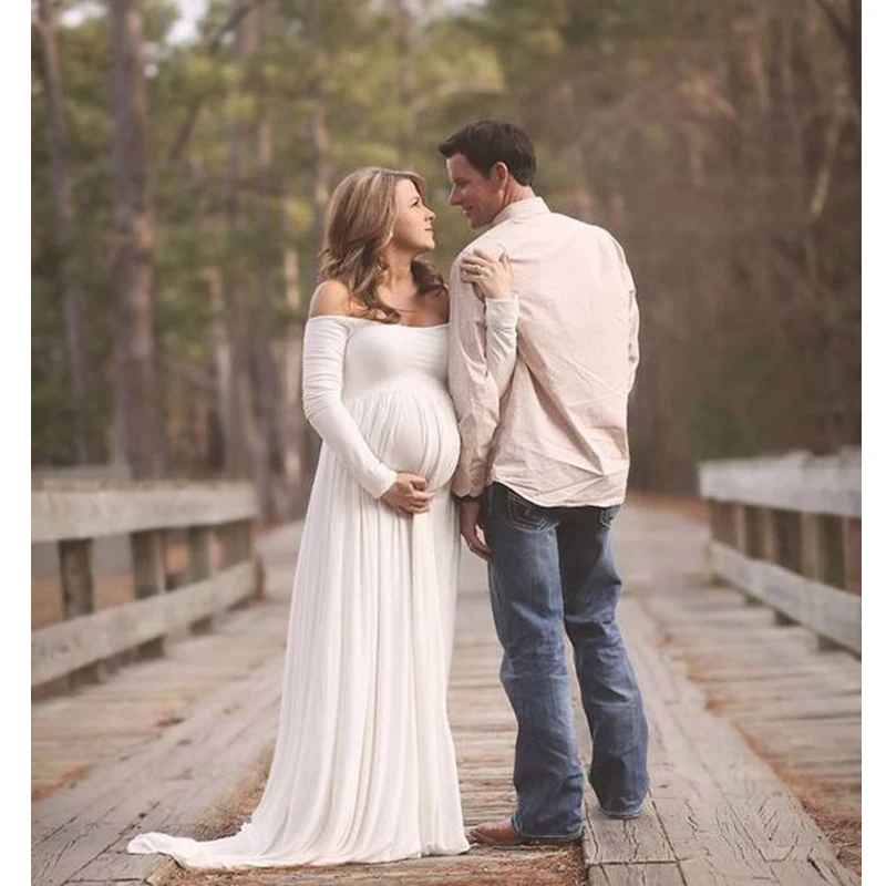 

Maternity Photography Props Pregnant Chiffon Gown Dresses Pregnancy Clothes Photo Shoot Baby Shower Gift Studio Clothing