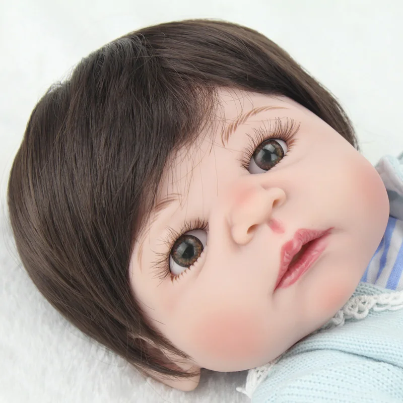 22 дюйма полностью силиконовые куклы Reborn Baby 55 см живой ребенок мягкая ванна