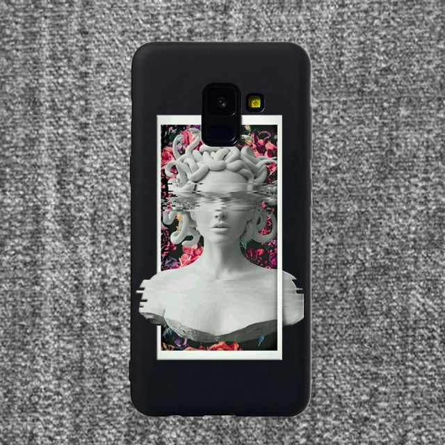 Мягкий силиконовый чехол для samsung A6 A6Plus, чехол с Медузой, Vaporwave Glitch Art, чехол для телефона samsung S6, S7 Edge, S8, S9 Plus, чехол