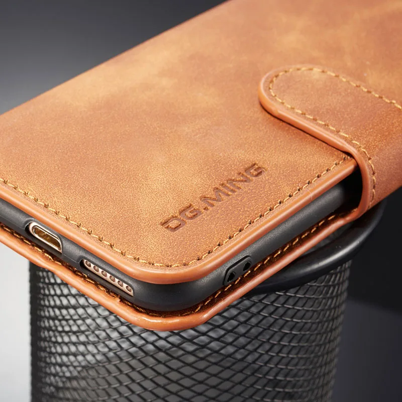 Кожаный чехол бумажник с откидной крышкой для iPhone X R XS Max роскошный мягкий