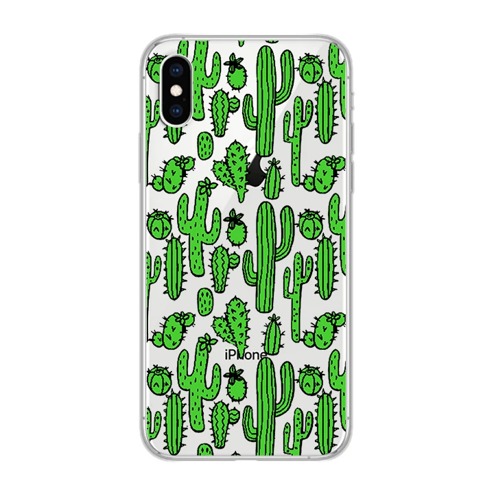 ciciber Phone Cases for IPhone 7 8 6 6s Plus SE 5s X Xs XR XS Max Soft TPU Cover 11 Pro 2019 Cactus Fundas Coque |
