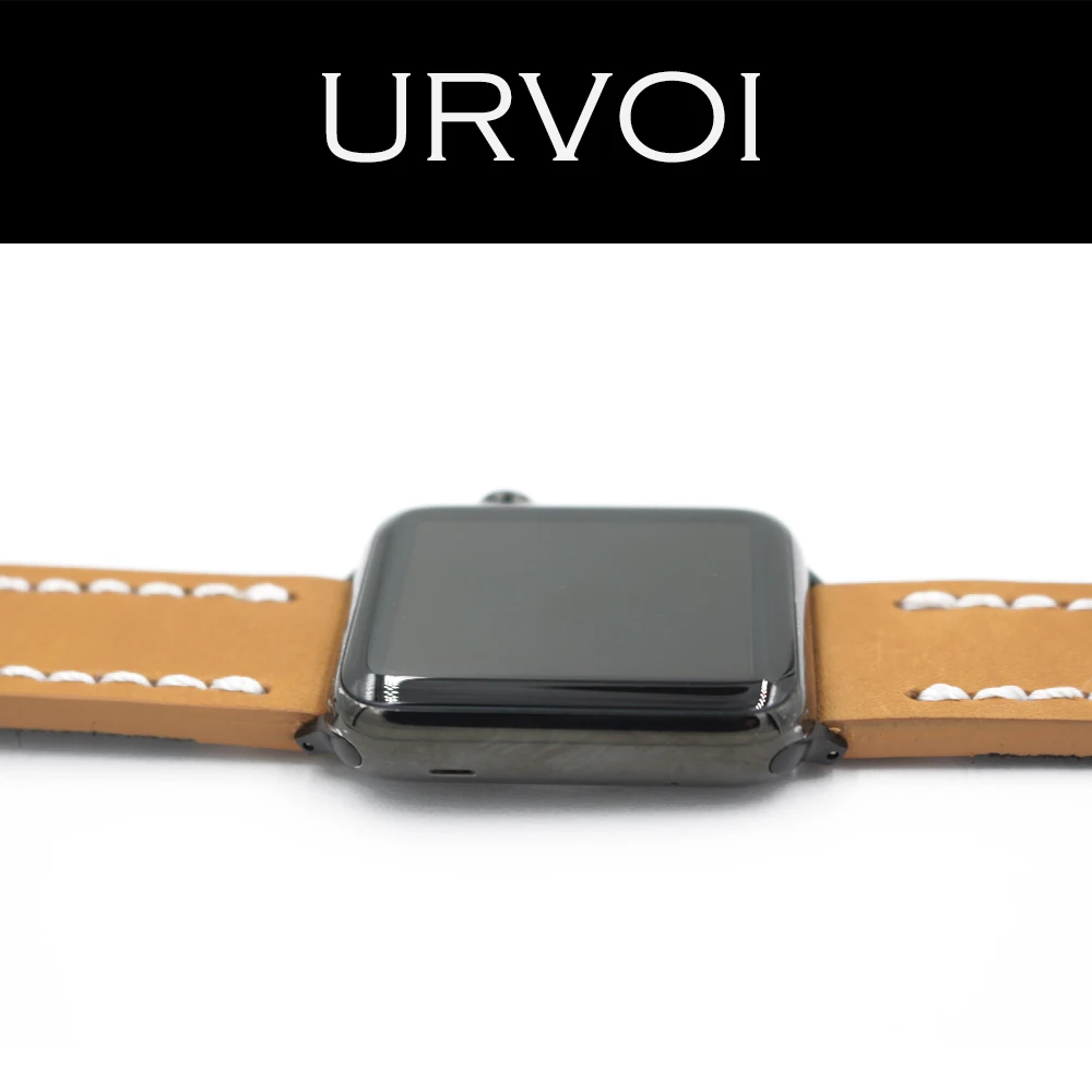 URVOI ремешок для apple watch series 3/2/1 мягкой телячьей кожи группа iwatch комфортно