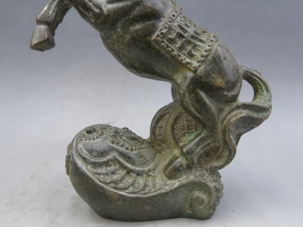 Китай бронза медь изысканные резные bautiful стенд конная Статуя скульптура|sculpture